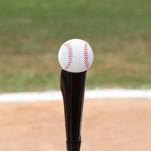 Vista 4 de Champion Sports Tallo de acero y aluminio con cono de goma Pro Baseball Tee de práctica ajustable con base de alta densidad