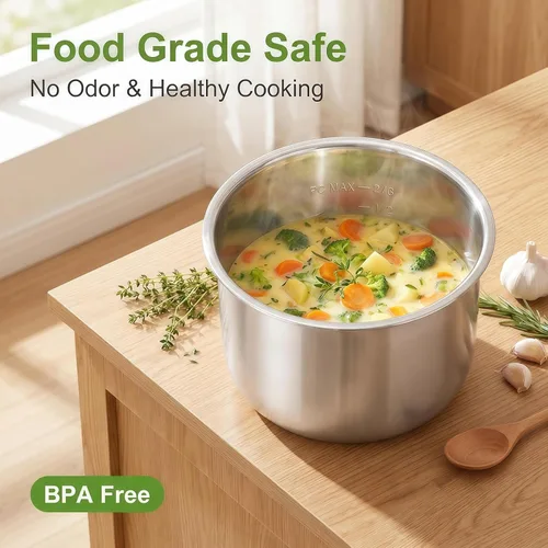 Vista 8 de Stainless Steel Inner Pot for Instant Pot 3-Qt, 304 Insert for Instant Pot