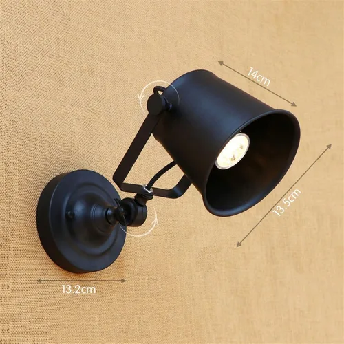 Vista 7 de Modern LED Ceiling Light, Led Wall Lights Indoor Retro Loft E27 Bulb Lamp Wall Lamp Bedroom Up Down Industrial Wall Sconce Lamparas Decoration Black