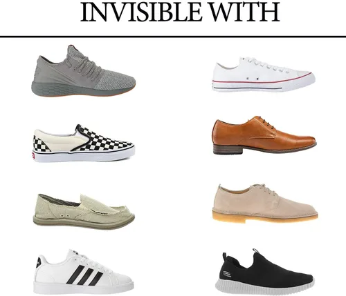 Vista 4 de WHISPER DEER Calcetines invisibles para hombre, talla 6-99-1212-15, invisibles, de corte bajo, con agarre antideslizante (36812 pares)