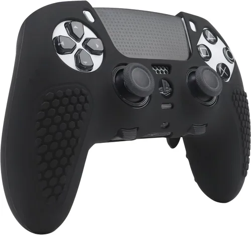 Vista 4 de RALAN Fundas de silicona para controlador con 8 agarres de pulgar, compatibles con PS5 Dualsense Edge Controller Play Station 5, accesorios a prueba