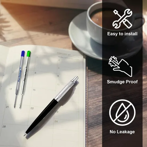 Vista 2 de Paquete de 5 repuestos de bolígrafo de gel Pen Savings compatibles con bolígrafos Parker, 0.028 in, escritura suave, flujo sin fricción