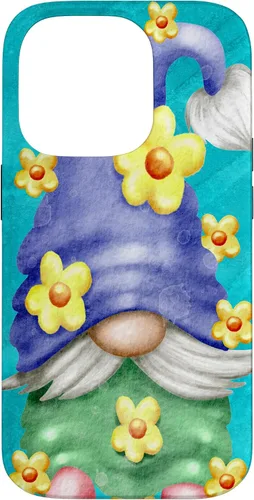 Vista 17 de Floral Spring Gnome for Garden Mom and Summer Cute Flower Case for iPhone 17