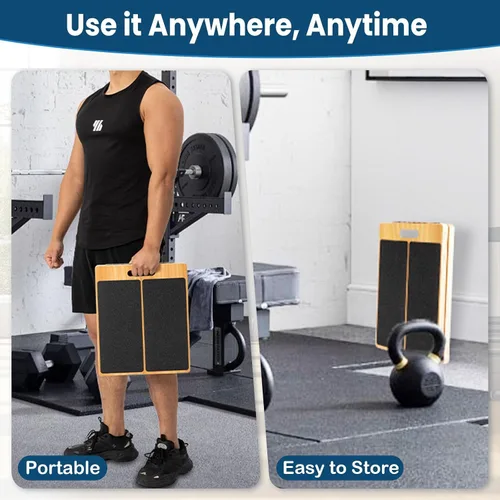 Vista 5 de StrongTek Wooden Slant Board, 13-Inch Wide, 5 Adjustable Angles 15°-35° Non-Slip Surface and Base, Beginner-Friendly Stretching, Squats, Physical
