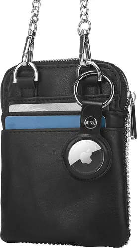 Vista 12 de Case-Mate Llavero AirTag – Llavero de cuero vegano duradero con clip de anillo resistente – Funda protectora para AirTag para collar de perro Negro