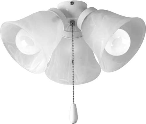 Vista 9 de Progress Lighting Kit de luz universal para ventilador de techo bajo de 1 luz para ventiladores de techo de la colección AirPro, diseño de perfil