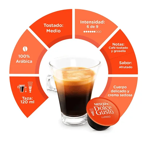 Vista 5 de Nescafé Dolce Gusto de cápsulas de café, mezclas de especialidad, 16 unidades (paquete de 3)