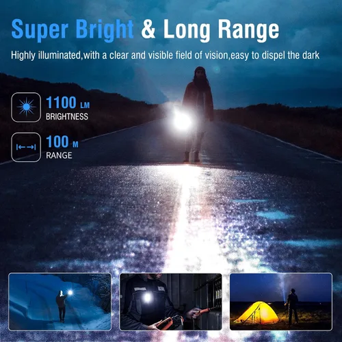 Vista 2 de BORUIT V7 - Mini linterna LED de altos lúmenes, pequeña y potente linterna flash EDC de llavero con luz UV roja, linternas de bolsillo recargables
