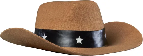Vista 5 de Disfraz de sombrero vaquero Rubies para mascotas, M / L, Marrón
