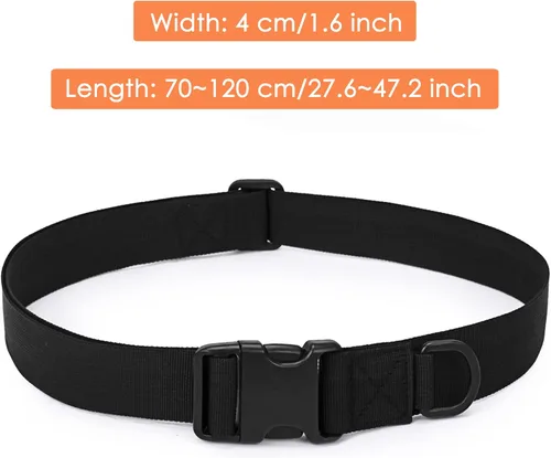 Vista 2 de TXIN Cinturón táctico, cinturón militar de nailon para hombre con hebilla ajustable de liberación rápida, color negro