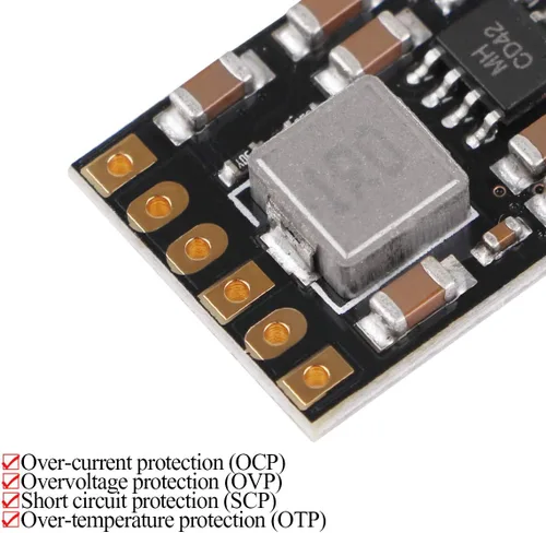 Vista 3 de 6 unids 2A 5V descarga de carga módulo integrado 3.7 V 4.2 V para batería de litio 18650 con aumento de carga Módulo de placa PCB de protección