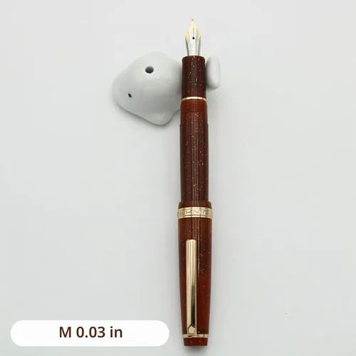 Vista 5 de 82 Pluma estilográfica - Barril de material acrílico, plumín extrafino de iridio con convertidor de tinta, pluma de escritura suave, diseño clásico