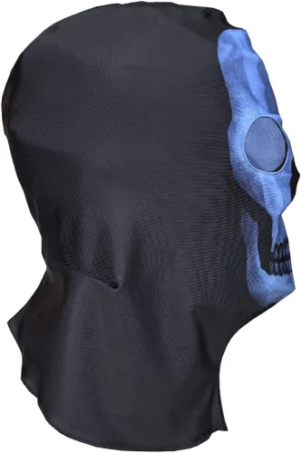Vista 3 de Pasamontañas de tela con capucha de calavera fantasma, máscara de invierno Cyberpunk