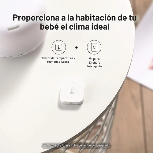 Vista 6 de Aqara - Sensor de temperatura y humedad Zigbee, termómetro inalámbrico higrómetro para automatización del hogar, monitoreo remoto, requiere Aqara