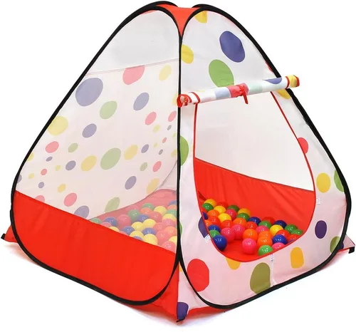 Vista 8 de Tienda de campaña emergente con pozo de pelotas para niños, tienda de campaña para casa de juegos para niños y niñas, bebés y niños pequeños