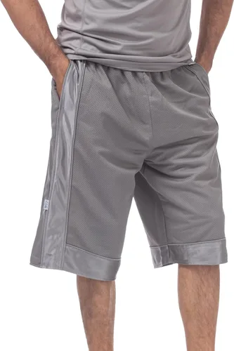 Vista 2 de Pro Club - Camiseta de manga larga para hombre, de algodón pesado y con cuello redondo, Gris