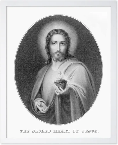 Vista 24 de Poster Master Póster de retrato vintage, impresión cristiana retro, regalo para religiosos, amigos, cara de Jesucristo, sudario de Turín, Biblia