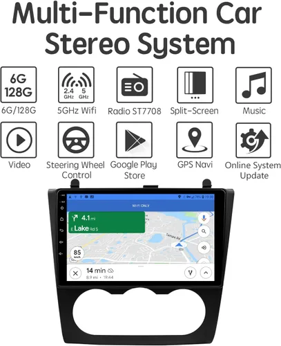 Vista 3 de 9 pulgadas Apple Car Play Radio XC003 Arnés para Nissan Altima 2008-2012, Android 13 6G 128G pantalla táctil estéreo de coche con Android