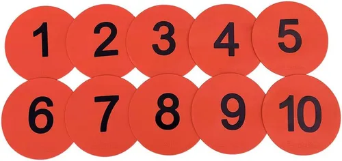 Vista 14 de Marcadores de puntos de piso numerados de 8 pulgadas