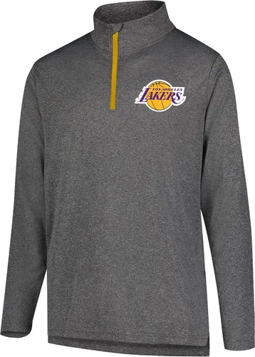 Vista 59 de Ultra Game Camiseta oficial de la NBA de manga larga con cremallera corta para hombre Gris Caliente Carbón