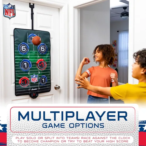 Vista 7 de Franklin Sports NFL Juego Electrónico de Lanzamiento al Blanco de Fútbol Americano - Blanco de Lanzamiento de Fútbol Americano Sobre la Puerta