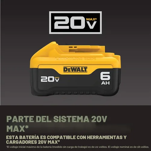 Vista 6 de DeWalt DCB206-2 20V máx 6.0Ah batería de ion de litio, 2