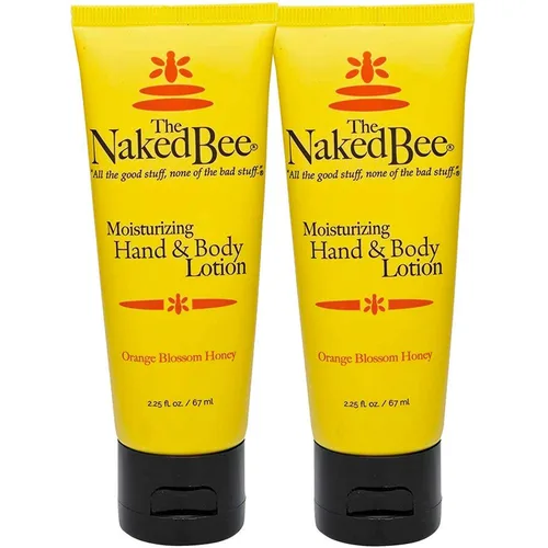 Vista 2 de The Naked Bee Loción para manos y cuerpo con miel de azahar, 2.25 onzas, paquete de 2 + loción para manos y cuerpo, 8 onzas, paquete de 2