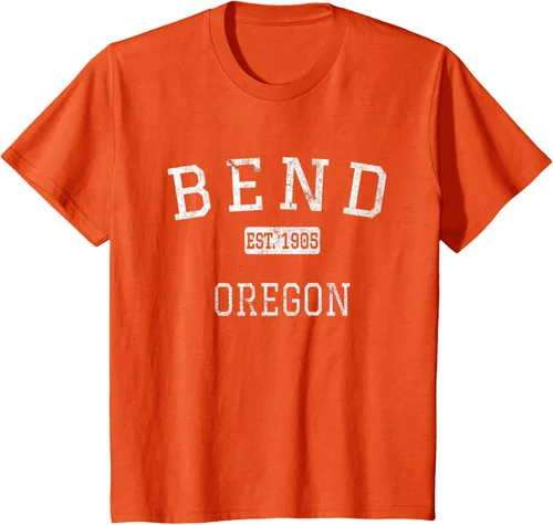 Vista 34 de Bend Oregon OR Camiseta vintage, Negro