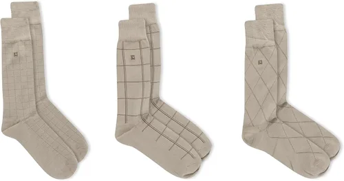 Vista 3 de Chaps Men's Classic Dress Crew Socks-3 Pair Pack-Pattern and Solid Color Designs