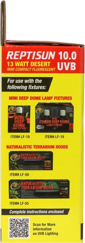 Vista 3 de Bombilla fluorescente Zoo Med ReptiSun de 10.0 UVB, mini compacto (de 13 vatios), 0