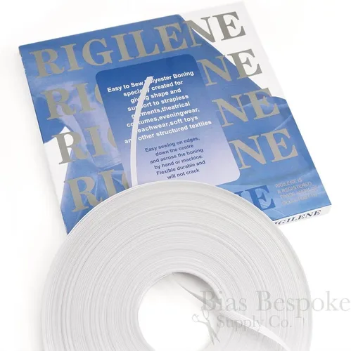 Vista 6 de Caja de 50 yardas de deshuesado de poliéster Rigilene, 1/2" de ancho, negro