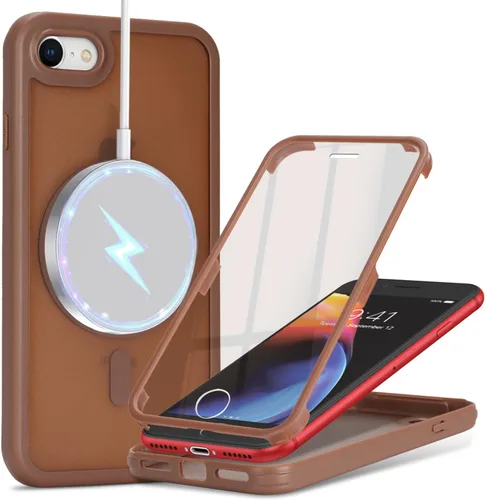 Vista 25 de Funda para iPhone 8 Plus con protector de pantalla, compatible con Magsafe, para iPhone 7 Plus, protector de pantalla integrado, funda delgada
