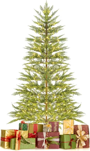 Vista 12 de GOFLAME Árbol de Navidad preiluminado de 7.5 pies con control remoto 3-Verde