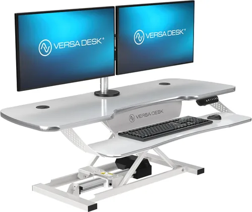 Vista 14 de VERSADESK PowerPro Elite - Convertidor de escritorio eléctrico ajustable de 36 pulgadas con controlador programable y concentrador USB. Aplicación