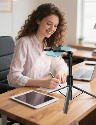 Vista 8 de Takerers Trípode magnético para selfie stick de 66 pulgadas para iPhone Magsafe, 360° de aluminio giratorio fuerte magnético para teléfono celular