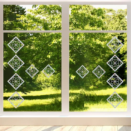 Vista 4 de 12 calcomanías de ventana para ataques de pájaros, calcomanías anticolisión para ventana para salvar a los pájaros de colisiones de ventanas