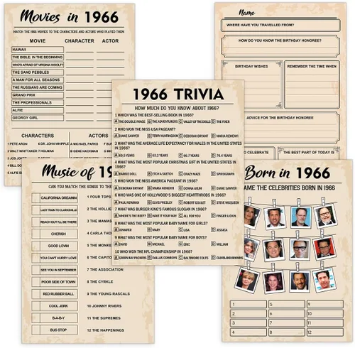 Vista 21 de QUPT Juegos de Fiesta de 30 Cumpleaños, Conjunto de 2 Actividades para 15 Invitados, Paquete de Juegos Nacidos en 1996, Suministros de Fiesta