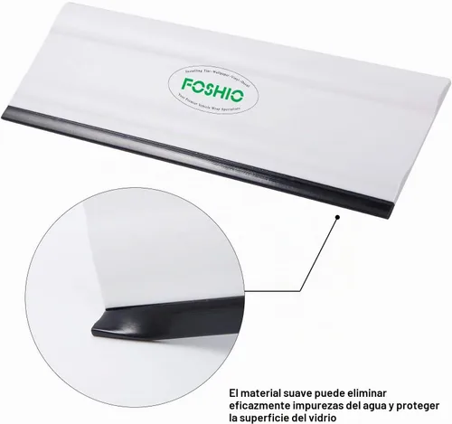 Vista 5 de FOSHIO Escobilla de goma de 6 pulgadas para cocinas, vidrio, ducha y ventanas de coche, paquete de 3 (blanco)