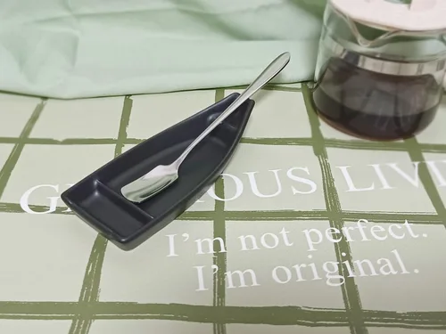 Vista 6 de Cuchara agitadora de café y reposo para accesorios de cafetería, soporte para cuchara pequeña para estación de café, soporte para cuchara de café
