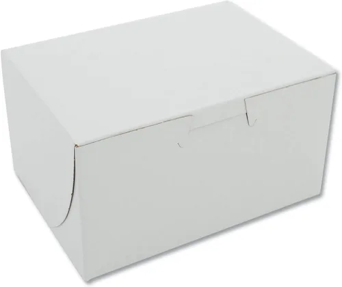 Vista 5 de SCT - Cajas para panadería blancas de una pieza, sin ventana, 4 x 2 x 5.5 pulgadas, blanco, papel, 250
