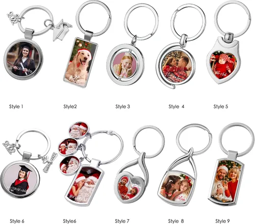 Vista 5 de Llavero personalizado con texto de imagen, llavero personalizado de doble cara, llavero de fotos colorido personalizado, regalo para mujeres