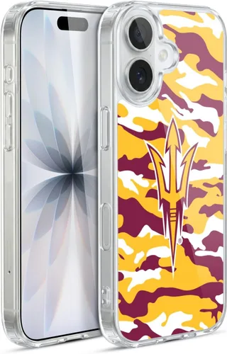 Vista 199 de Head Case Designs Funda de gel ASU Camou con licencia oficial de la Universidad Estatal de Arizona [protección de grado militar] compatible