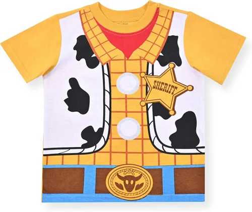 Vista 2 de Disney Toy Story Woody and Buzz Lightyear - Conjunto de camiseta y pantalones deportivos para niños pequeños y niños pequeños