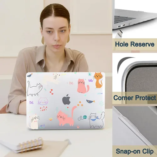 Vista 152 de Funda compatible con MacBook Air de 11 pulgadas 2015-2010 A1465 A1370, diseño impreso de plástico para laptop, carcasa protectora Air de 11.6