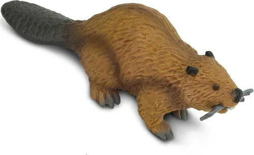 Vista 7 de Safari Ltd. Figura de castor – Figura detallada de plástico de 4 pulgadas – Divertido juguete educativo para niños, niñas y niños a partir de 3 años
