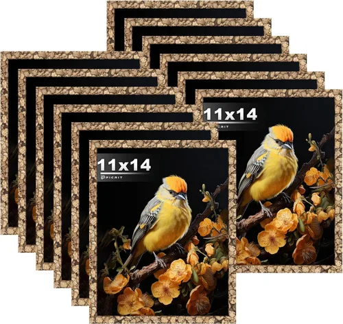 Vista 264 de Picrit - Juego de 12 portarretratos de 4 x 6 pulgadas, para fotos de 3.5 x 5 con paspartú o 4 x 6 pulgadas sin paspartú, marcos para colgar