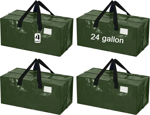 Vista 56 de 4 Piezas Bolsas de Mudanza Grandes con Cremallera y Asas Bolsas de Lona Tipo Duffle Plegables de Almacenamiento Extra Resistentes Extra Grandes