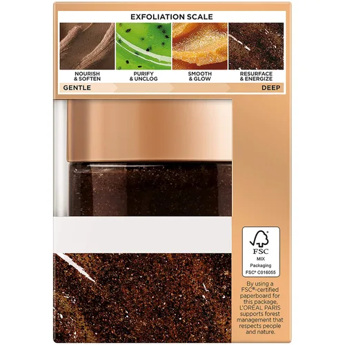 Vista 12 de L'oreal Paris Exfoliante facial de azúcar puro con café Kona para resurgir y energizar instantáneamente para una piel suave y brillante, 1.7 onzas