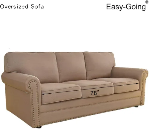 Vista 244 de Easy-Going - Funda elástica sobredimensionada para sofá, 1 pieza, protector muebles, suave, parte inferior elástica, para niños, tela jacquard