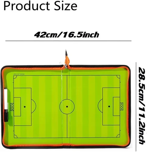 Vista 6 de RoseFlower Tabla de entrenamiento de fútbol, tablero magnético de estrategia de tácticas de fútbol, portapapeles borrables con imanes y rotulador